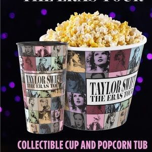 Collectible Taylor Swift The Eras Tour Popcorn bucket and cup with lid